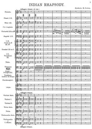 Cowen, Frederic: Indian Rhapsody for orchestra