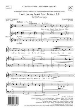 Alan Bullard: Love on my heart from heaven fell (SSAA)