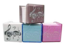 White Treble Clef Memo Note Block