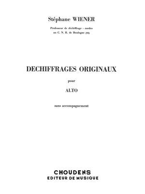 Wiener: Dechiffrages Originaux