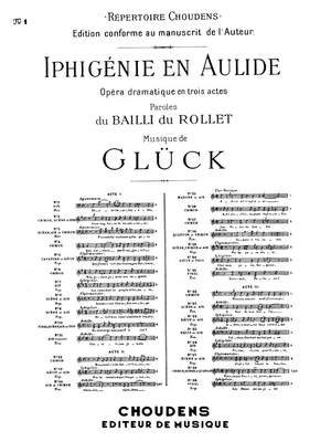 Christoph Willibald Gluck: Iphigenie En Aulide No1