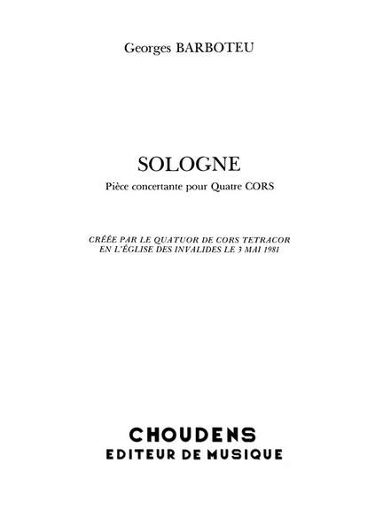 Barboteu: Sologne
