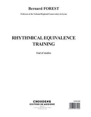 B. Forest: Rhythmical Equivalence Training - End Of Studies