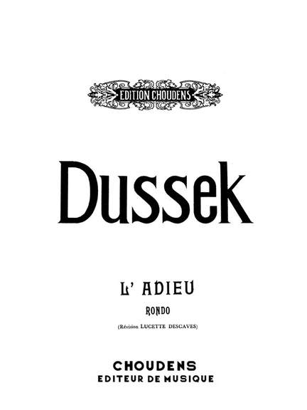 Dussek: Adieu - Rondo