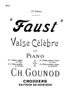 Charles Gounod: Faust Valse Piano a 4 Mains