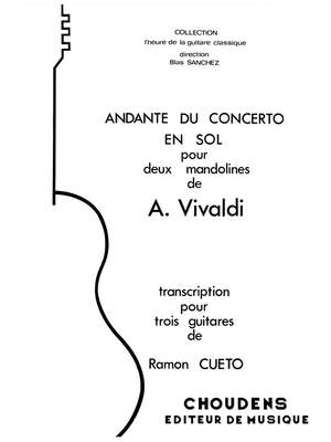 Antonio Vivaldi: Andante Du Concerto En Sol Pour 2 Mandolines