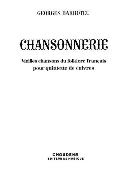 Barboteu: Chansonnerie