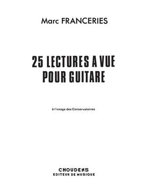 Franceries: 25 Lectures a Vue
