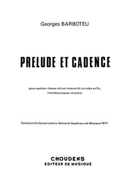 Georges Barboteu: Prélude et cadence