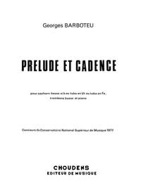 Georges Barboteu: Prélude et cadence