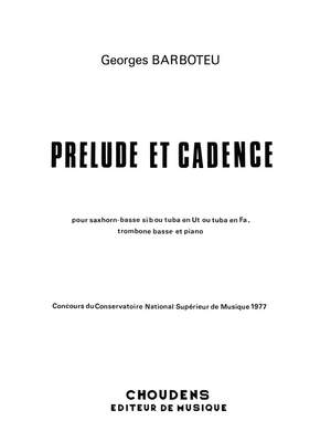 Georges Barboteu: Prélude et cadence