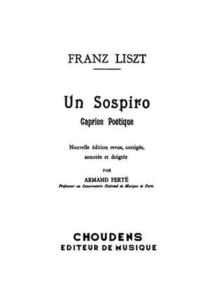 Franz Liszt: Un Sospiro Piano Solo