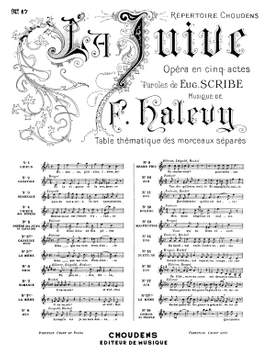 Halevy: Juive air No.17 Rachel Quand Du Seigneur