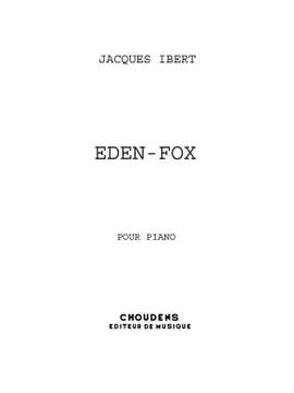 Jacques Ibert: Eden Fox