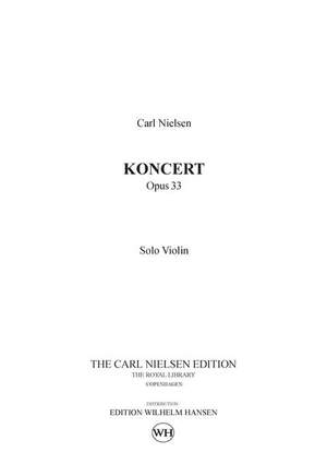 Concerto For Violin And Orchestra Op.33
