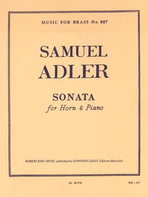Samuel Adler: Sonata (Horn and Piano)