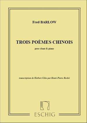 Barlow: 3 Poèmes chinois