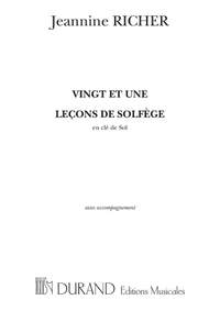 Richer: 21 Leçons de Solfège Vol.1: Sans Accompagnement