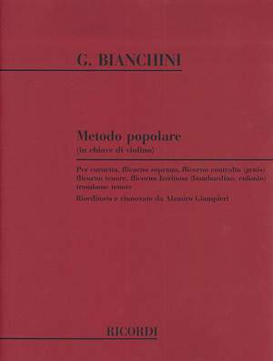 Bianchini: Metodo popolare (In Chiave di Violino)