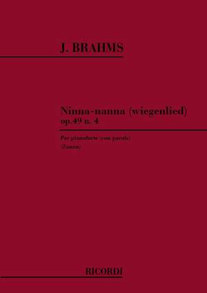 Brahms: Ninna-Nanna Op.49, No.4 (ed. M.Zanon & M.T.Sani)