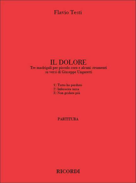 Testi: Il Dolore Op.14