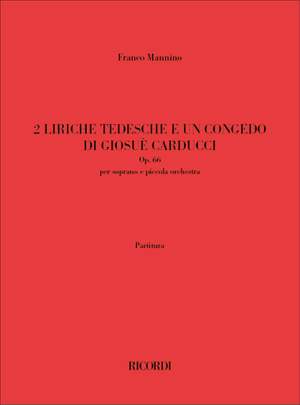 Mannino: 2 Liriche tedesche e un Condego di Giosue Carducci Op.66