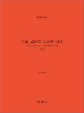 Nono: Variazioni canoniche sulla Serie dell'Op.41 di A.Schönberg