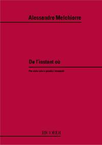 Melchiorre: De l'Instant où