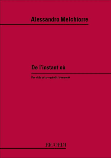 Melchiorre: De l'Instant où