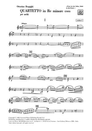 Respighi: Quartet in D minor (1909)