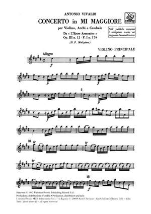 Vivaldi: Concerto FI/179 (RV265, Op.3/12) in E major