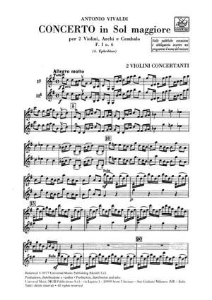 Vivaldi: Concerto FI/6 (RV516) in G major