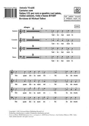 Vivaldi: Laetatus sum RV607 (Crit.Ed.) in F major