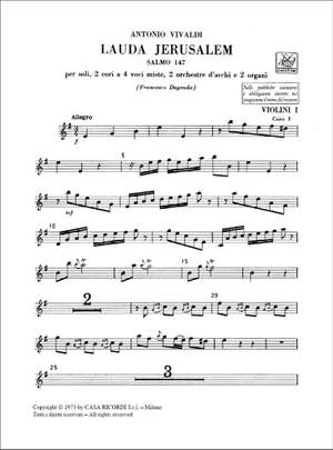 Vivaldi: Lauda Jerusalem RV609