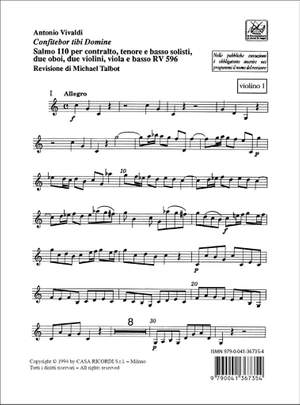 Vivaldi: Confitebor tibi Domine RV596 (Psalm 110) Crit.Ed.