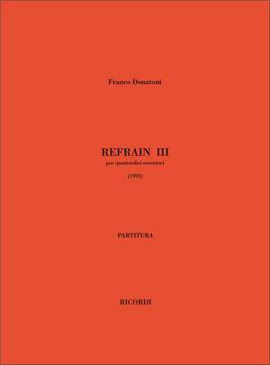 Donatoni: Refrain III