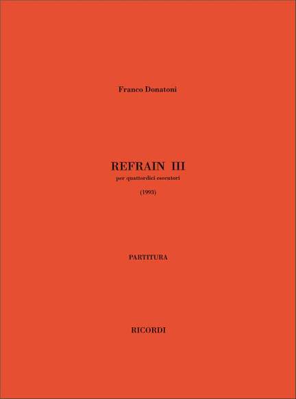 Donatoni: Refrain III