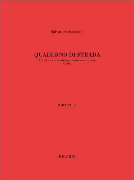 Sciarrino: Quaderno di Strada
