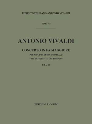 Vivaldi: Concerto FI/20 (RV286) in F major