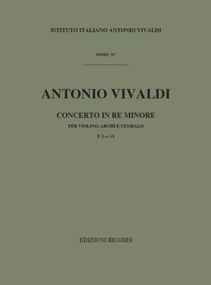 Vivaldi: Concerto FI/21 (RV248) in D minor