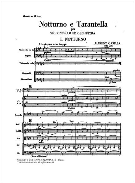 Casella: Notturno e Tarantella