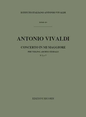 Vivaldi: Concerto FI/7 (RV268) in E major