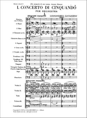 Gavazzeni: Concerto di Cinquandò No.1