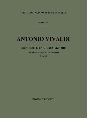 Vivaldi: Concerto FI/45 (RV229) in D major