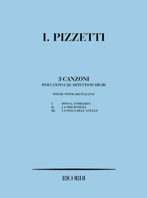 Pizzetti: 3 Canzoni su Poesie popolari italiane