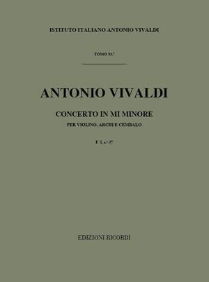 Vivaldi: Concerto FI/37 (RV278) in E minor