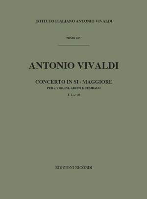 Vivaldi: Concerto FI/40 (RV524) in B flat major