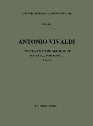 Vivaldi: Concerto FI/89 (RV207, Op.11/1) in D major