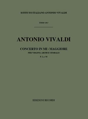 Vivaldi: Concerto FI/92 (RV257) in E flat major