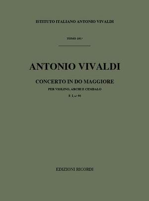 Vivaldi: Concerto FI/94 (RV182) in C major